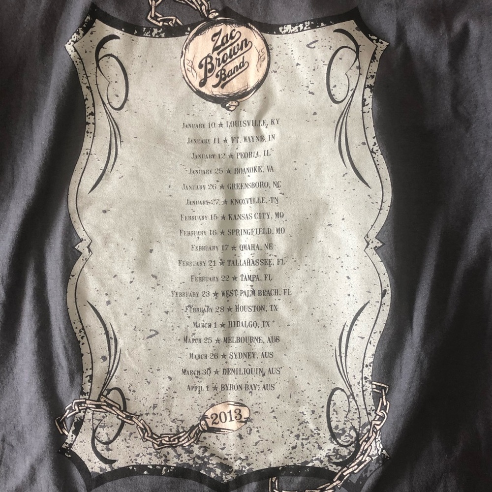 Zac Brown Concert Tour shirt - Picture 6 of 7
